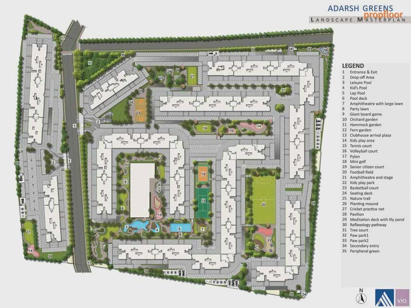 Adarsh Greens master plan
