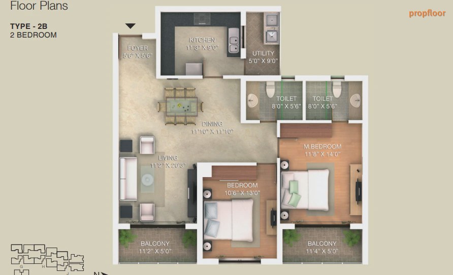 Adarsh Palm Retreat Lakefront floor plan