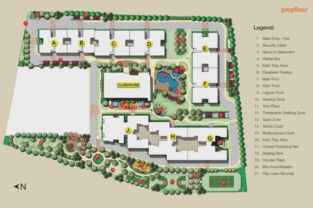 Adarsh Palm Retreat Lakefront Master plan