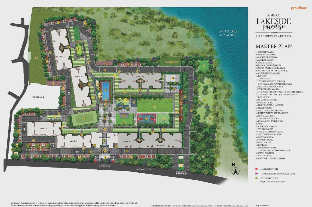 Ajmera Lakeside Paradise Master plan