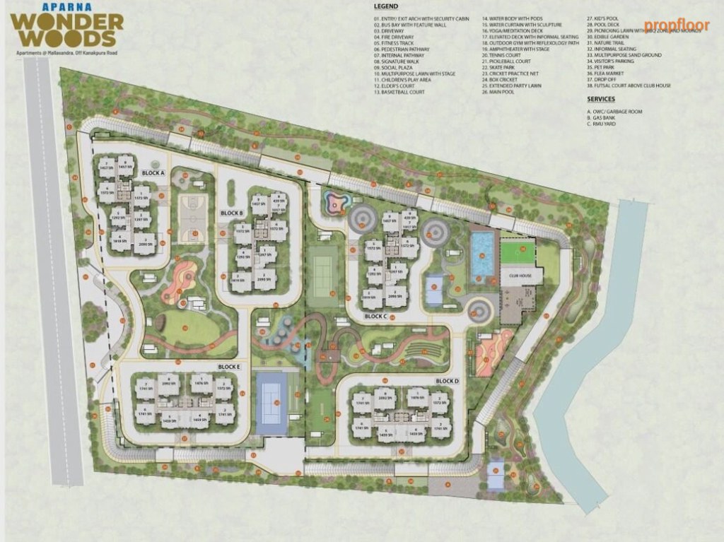 Aparna Wonderwoods Master plan