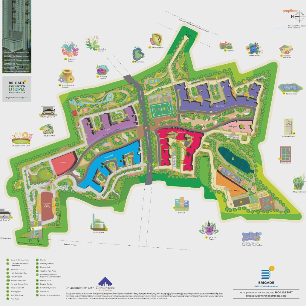 Brigade Cornerstone Utopia – Paradise Master plan