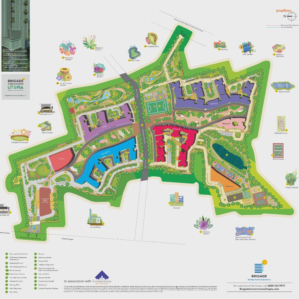 Brigade Cornerstone Utopia – Serene Master plan