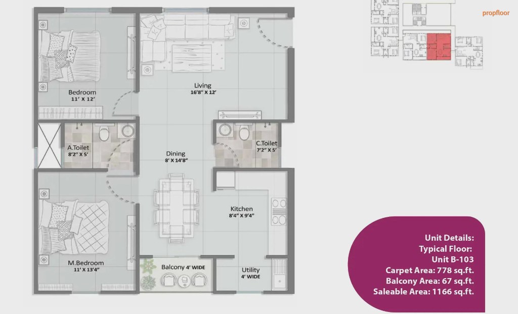 Elegant Aura floor plan