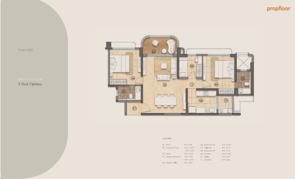Lodha Elanza floor plan