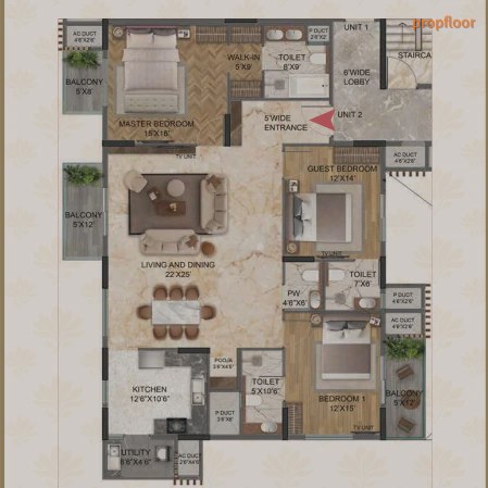 Magnolia Delight 3 BHK floor plan 2