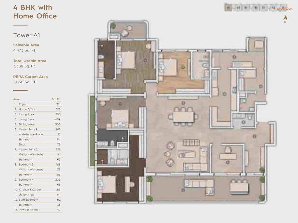 MAIA Pelican Gardens 4 BHK floor plan 1