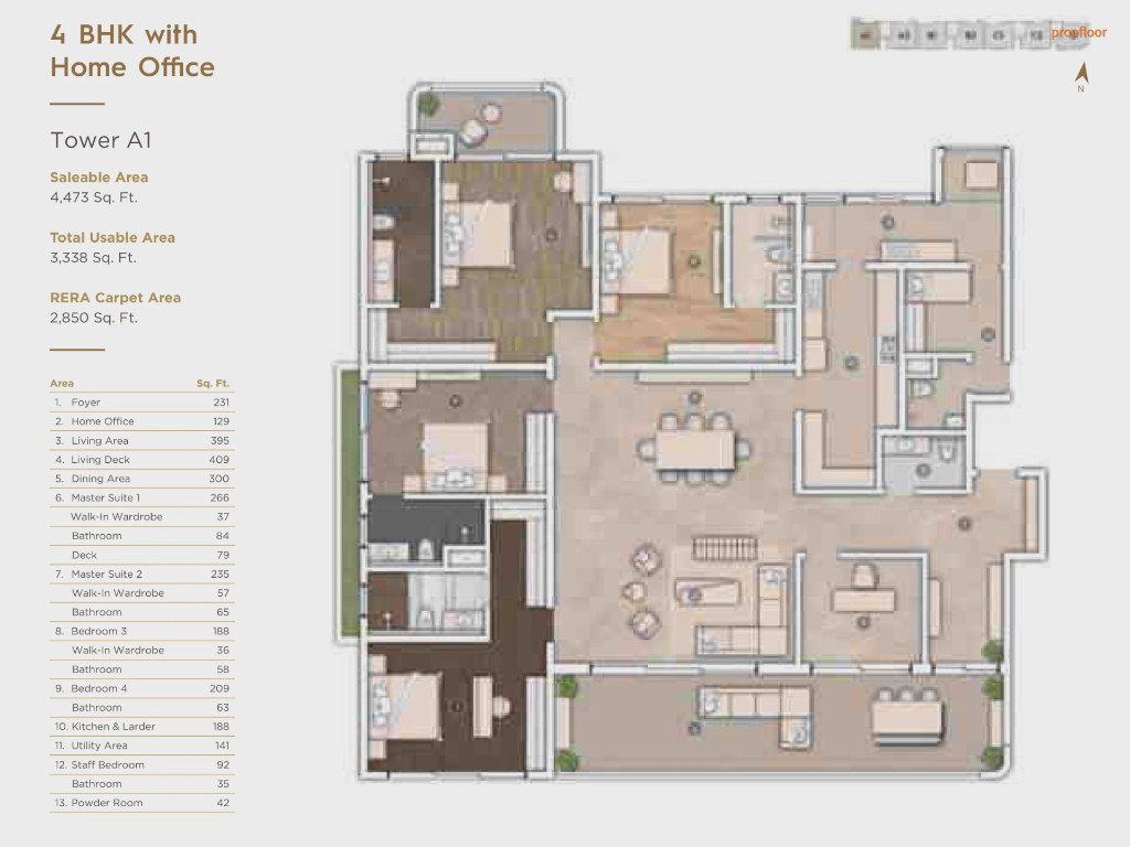 MAIA Pelican Gardens 4 BHK floor plan 3