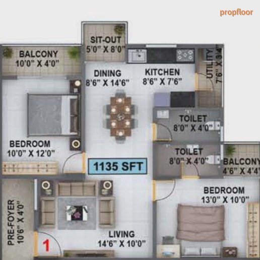 Maruti Akrida floor plan