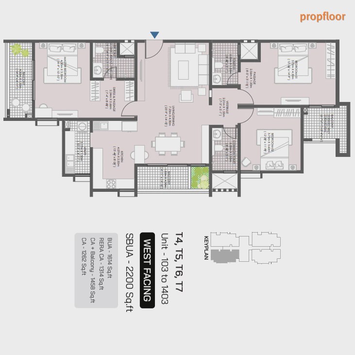 Modern Spaaces Engrace Vista 3 BHK floor plan 2