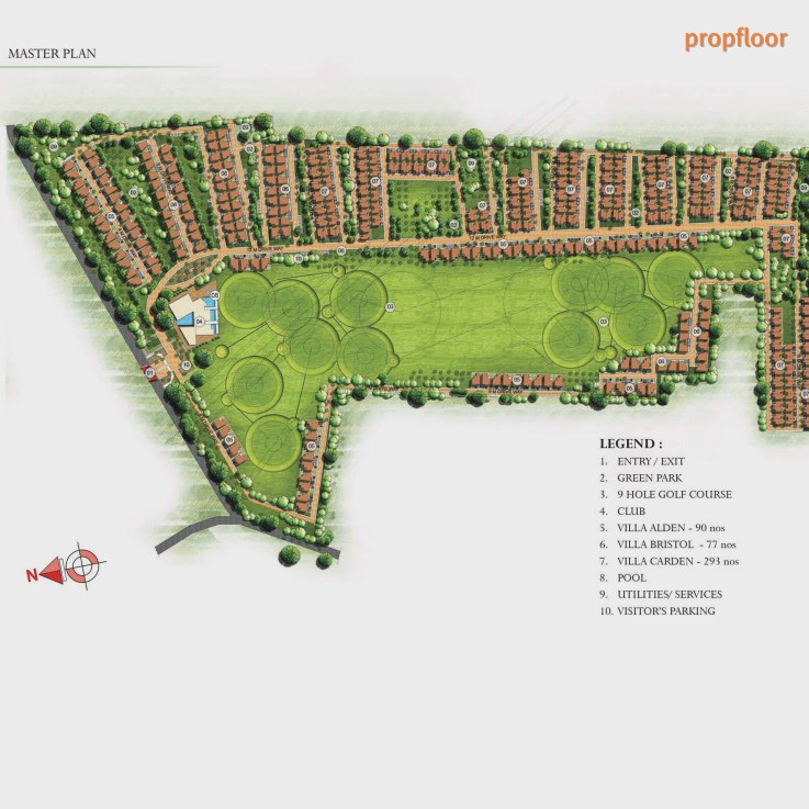 Prestige Augusta Golf Village Master plan