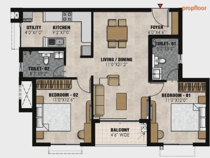 Prestige Elysian floor plan