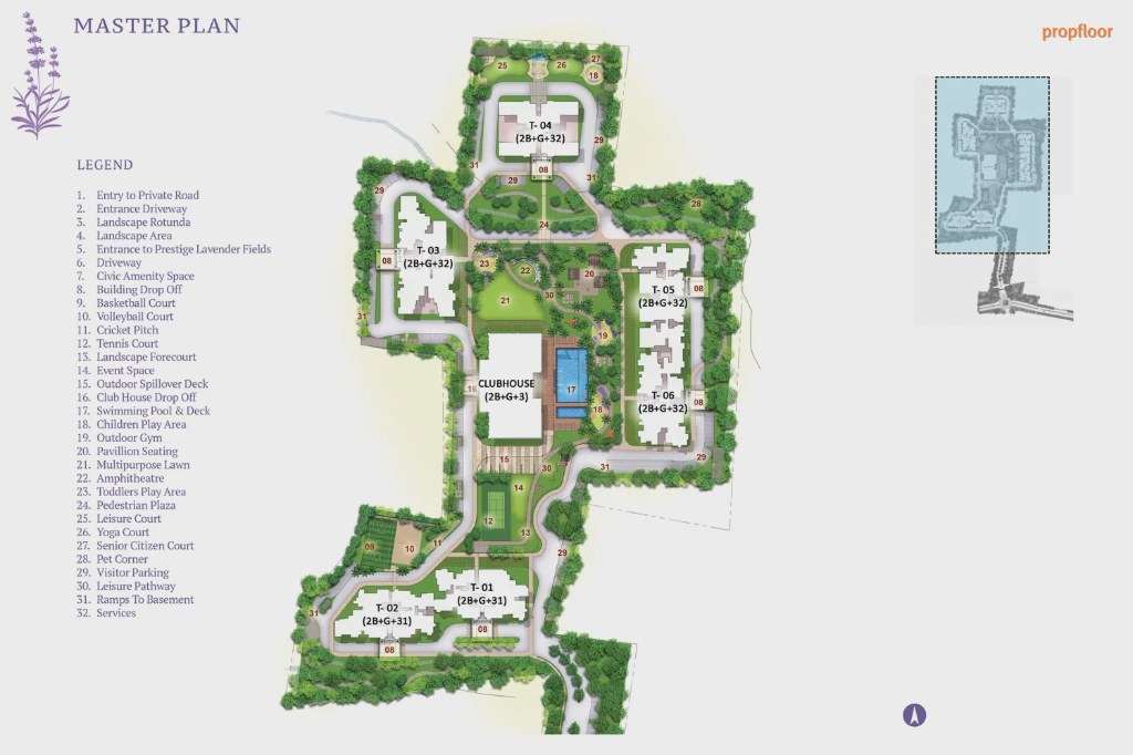 Prestige Lavender Fields Master plan