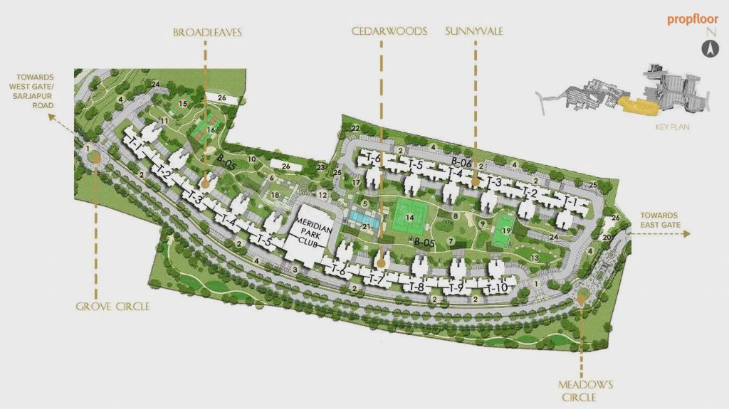 Prestige Meridian Park at The Prestige City Master plan