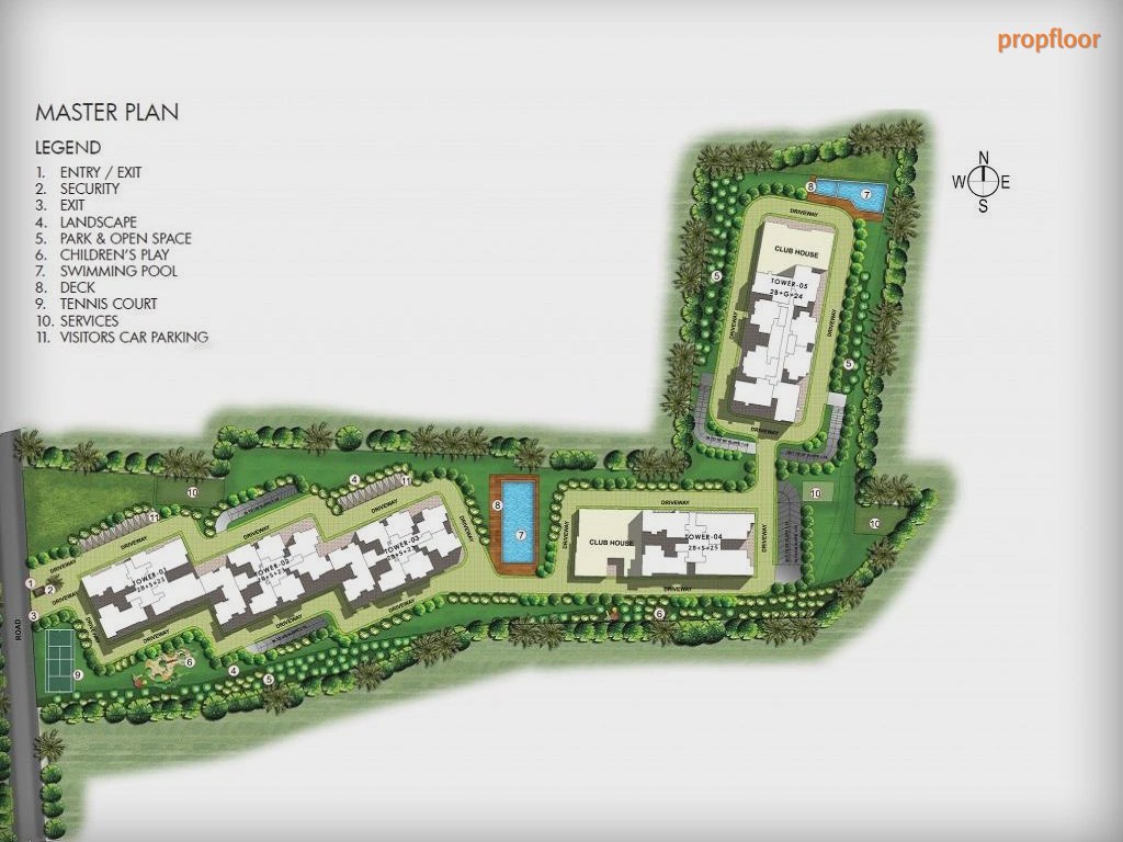 Prestige Misty Waters master plan