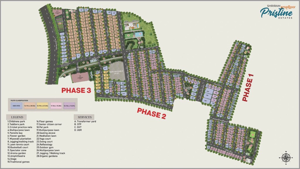 Shriram Pristine Estates Master plan