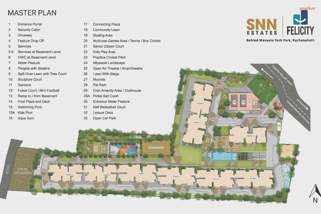 SNN Estates Felicity Master plan