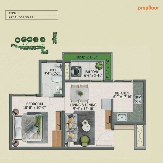 Sowparnika Whispering Petals floor plan