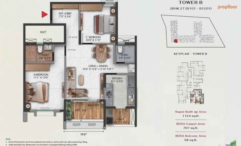 TVS Emerald Auralis floor plan