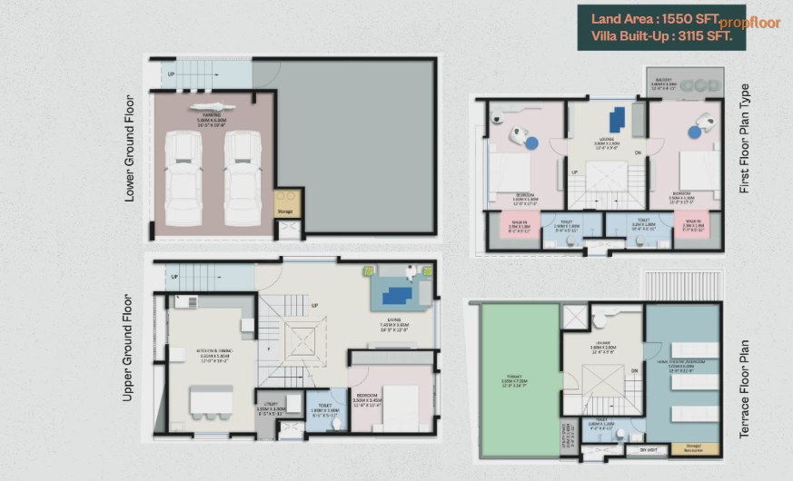 Vaishno Luxuria 4 BHK floor plan 3
