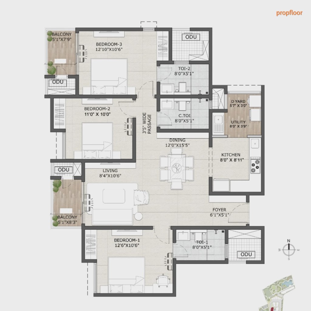 Vajram Vivera floor plan