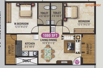 VRL Royal Homes 2 BHK floor plan 2